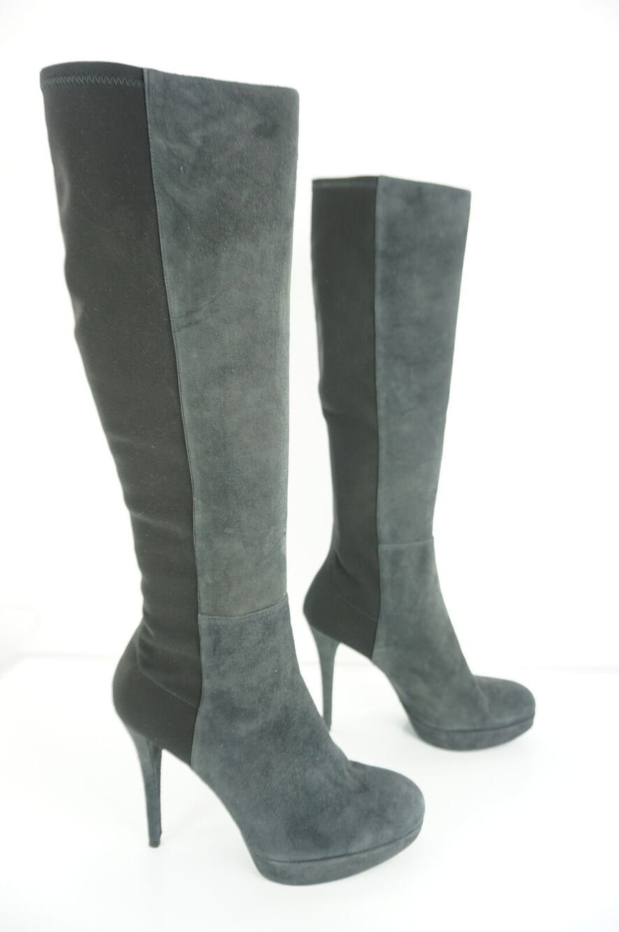 Stuart Weitzman Grey suede Skyline High Heels Tall Boots Size 10.5 NEW $695 5050